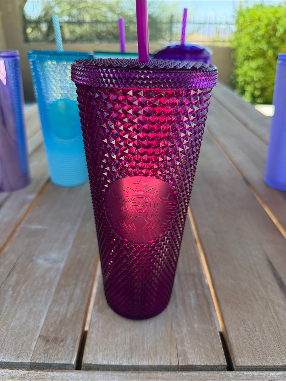 Starbucks Studded Tumbler in Deep Purple and Magenta 24oz